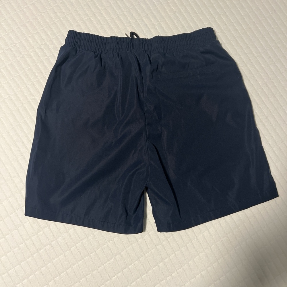 Navy Blue Drawstring Shorts - Picture 2 of 2